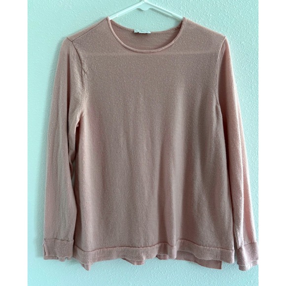 J Jill Sweater Womens Medium Pink Merino Wool Preppy Quiet Luxury‎ Timeless - Picture 1 of 8